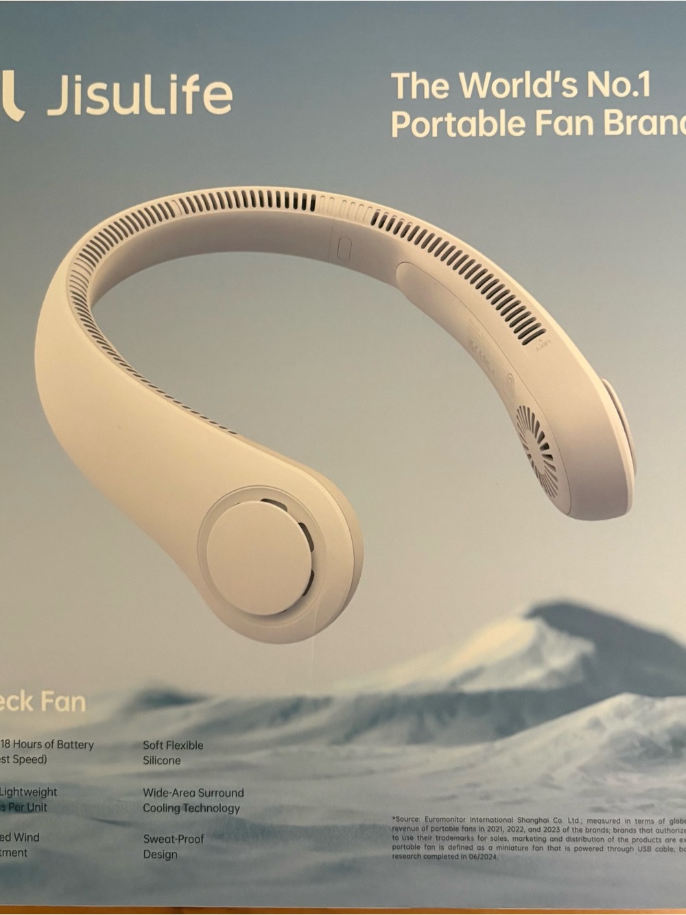 JisuLife Portable Neck Fan - White